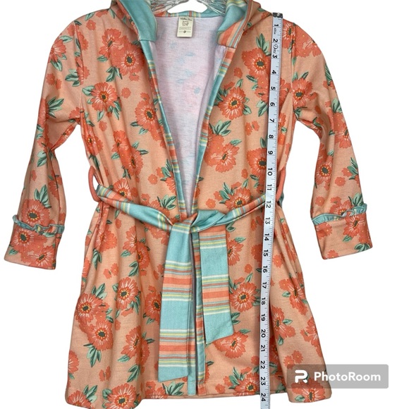 Matilda Jane Robe Girls Small (4-6) Pockets | Hood | Peach & Mint Green EUC - Picture 8 of 12